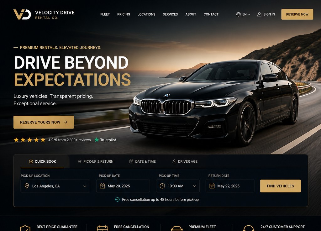 Vista previa de Velocity Drive Rentals